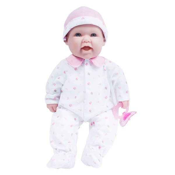 Jc Toys La Baby Soft 16in. Baby Doll, Pink with Pacifier, Caucasian 15030 - main